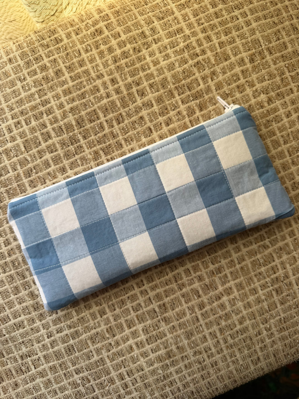 Navy Gingham Pencil case