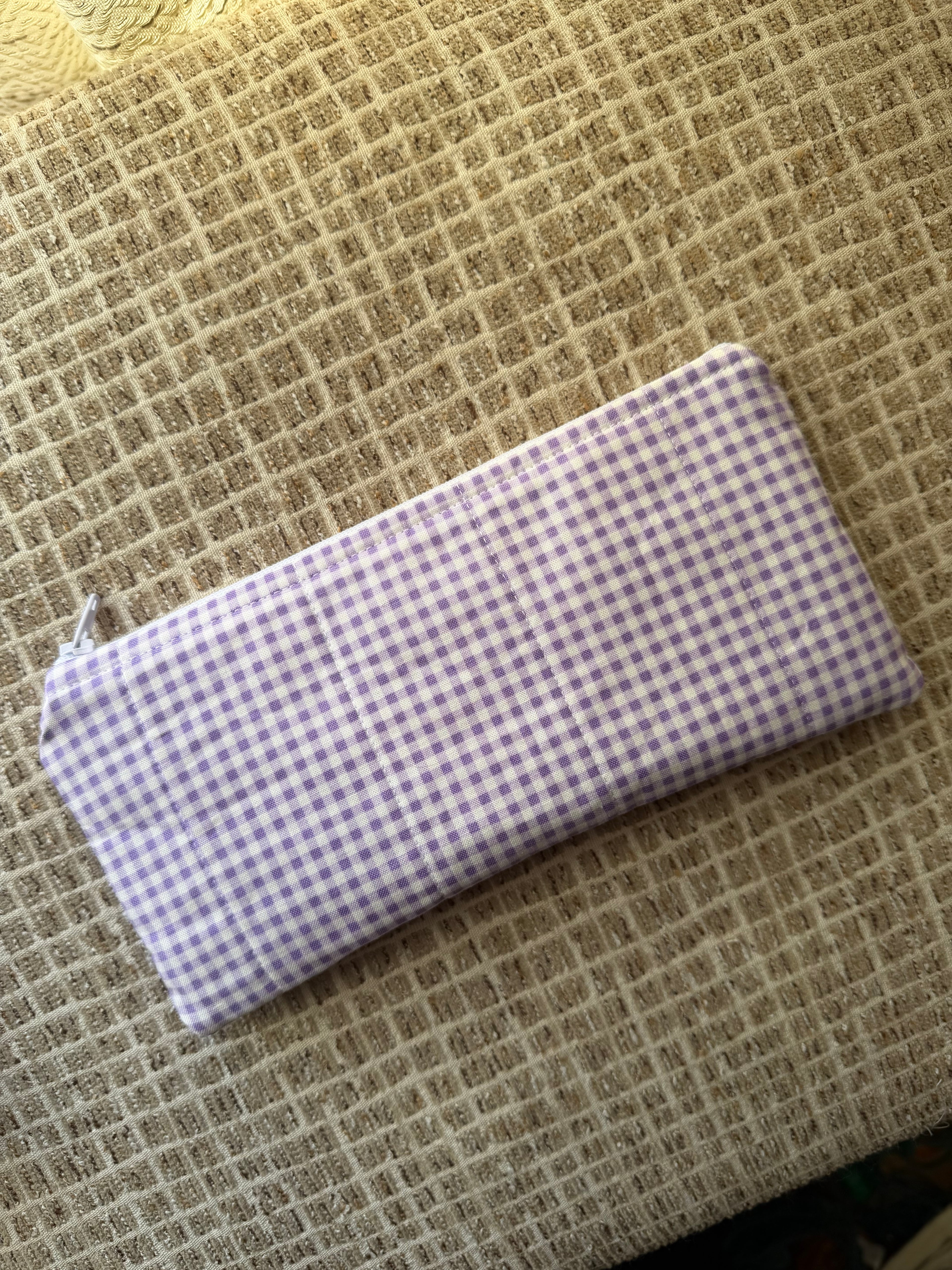 Purple Gingham Pencil case