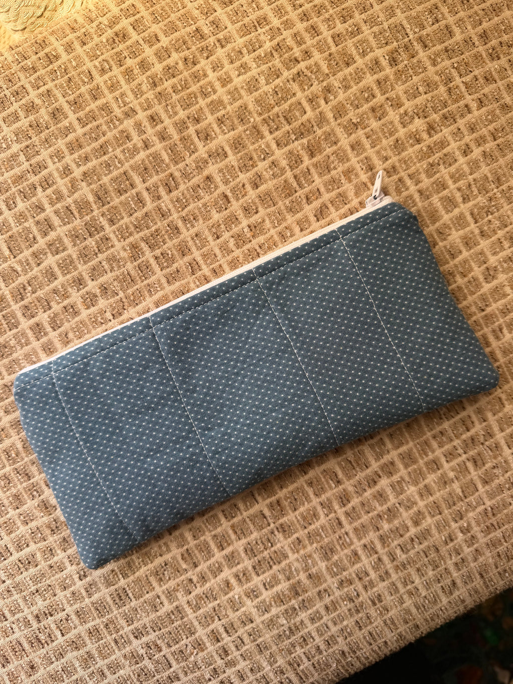 Navy Polka Dot Pencil case