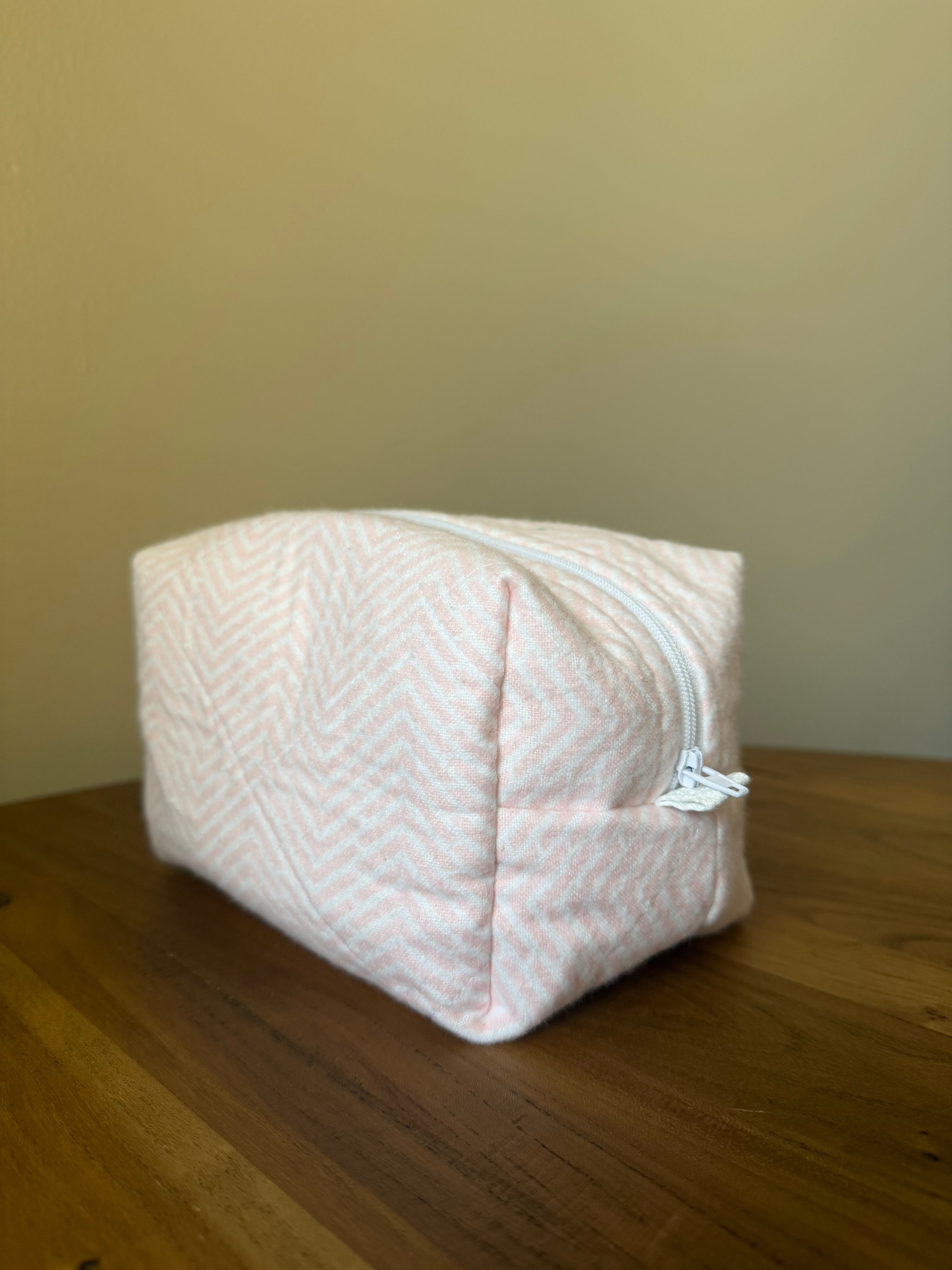 Fuzzy pink Makeup Bags