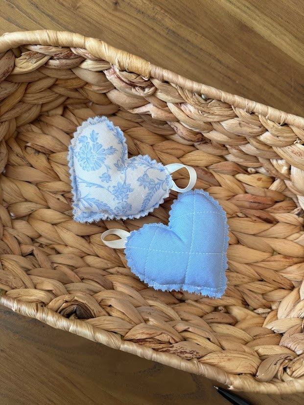 Vintage Blue Heart Keychain