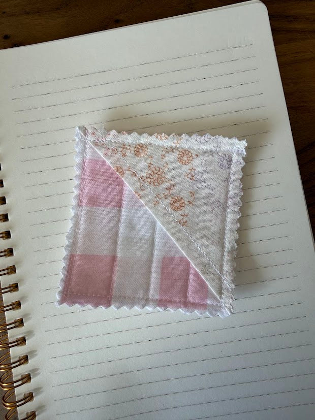Spring Fabric Corner Bookmark