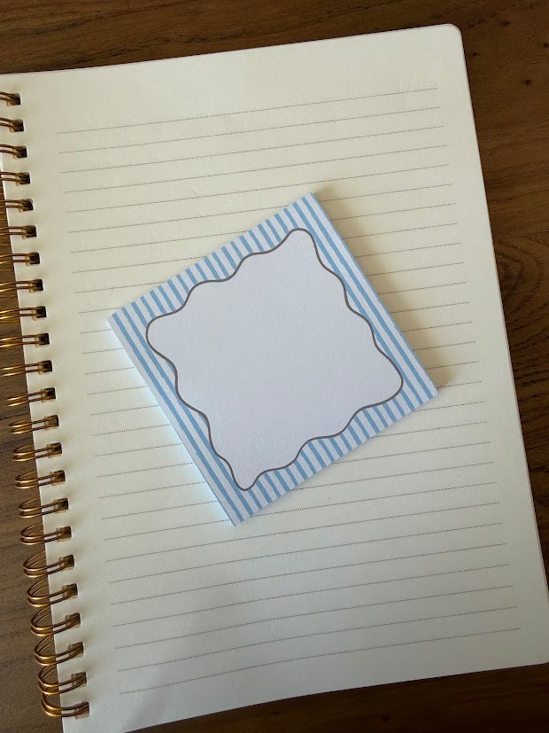 Pinstripe Blue Sticky Notes