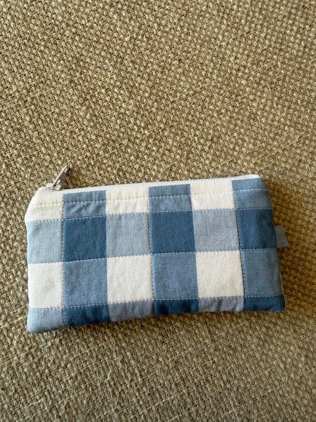 Navy Gingham wallet