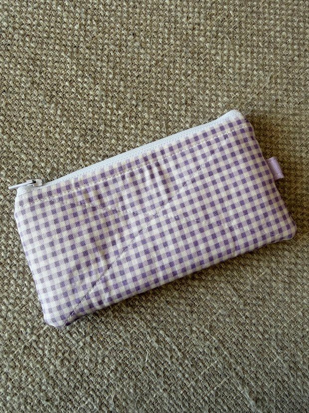 Purple Gingham wallet