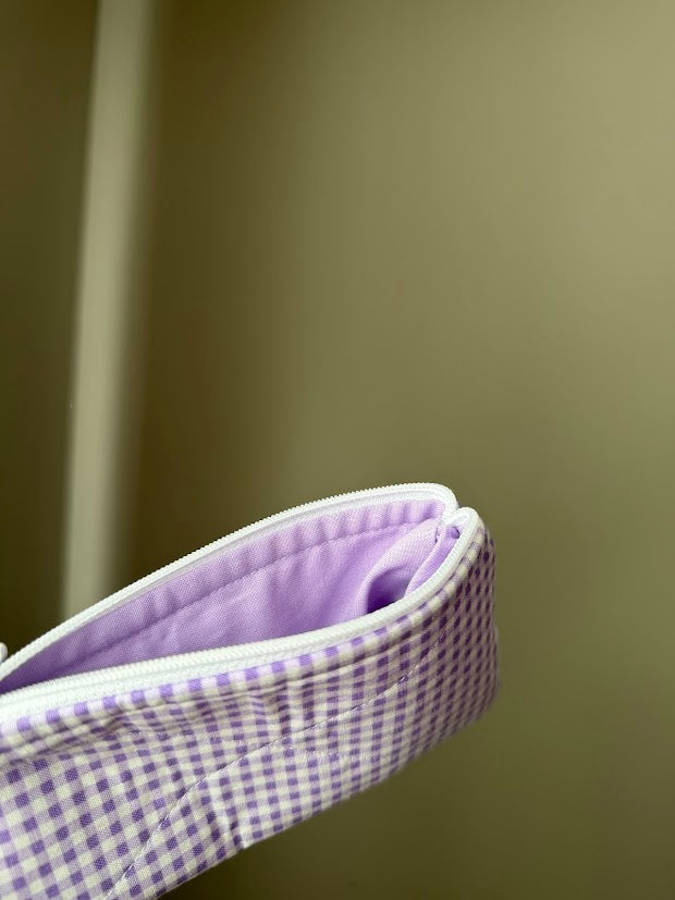 Purple Gingham wallet
