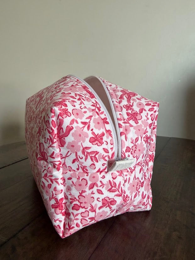Pink Floral Makeup Bags