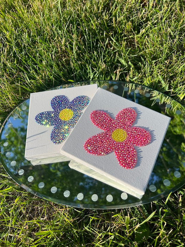 Flower rhinestone art