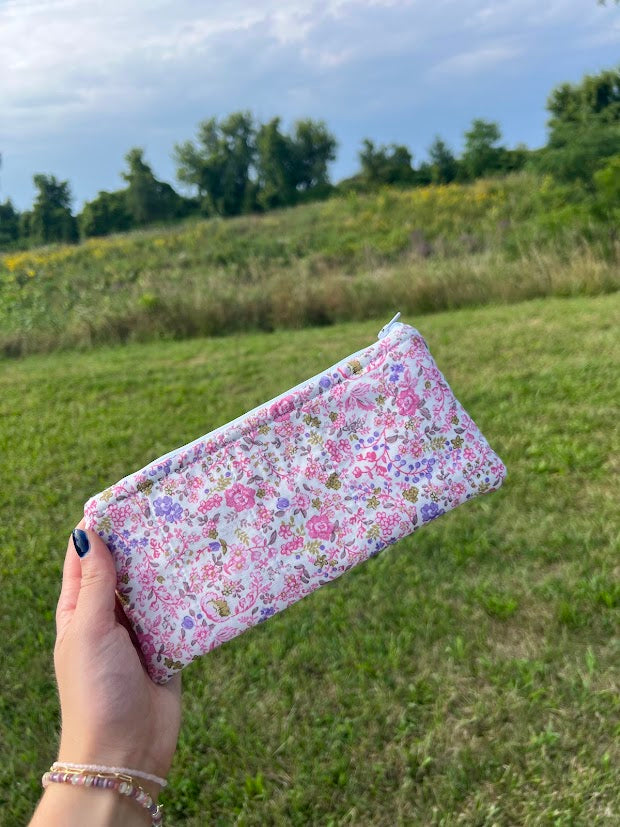 Pink floral Pencil case