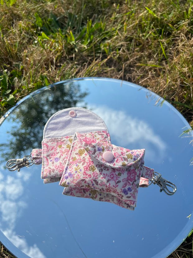 Pink floral AirPod case