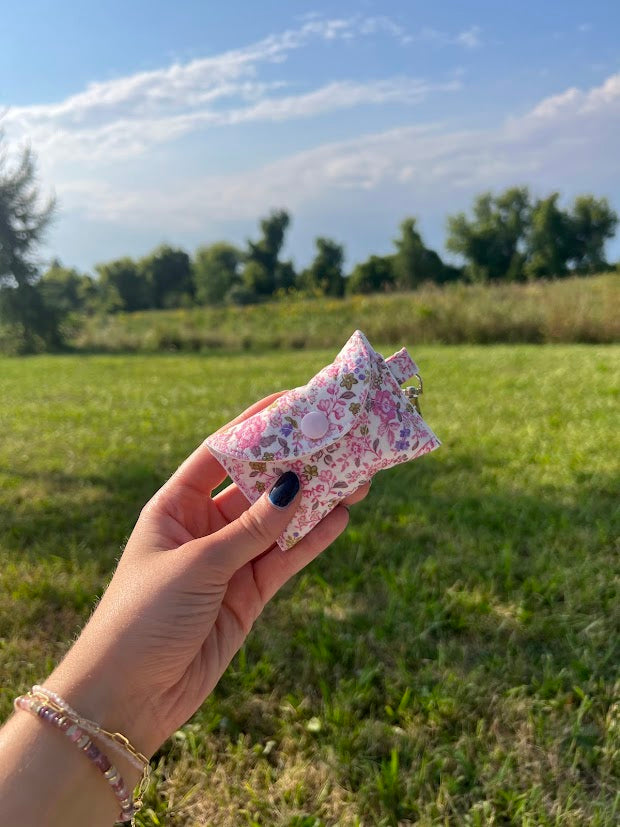 Pink floral AirPod case