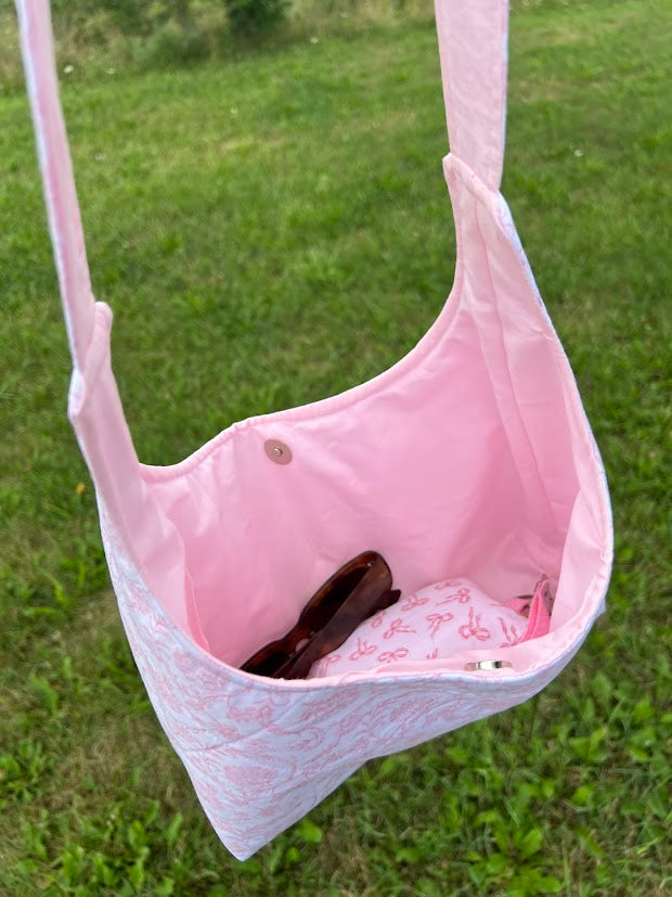 vintage pink shoulder bag