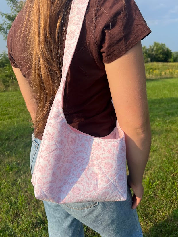 vintage pink shoulder bag