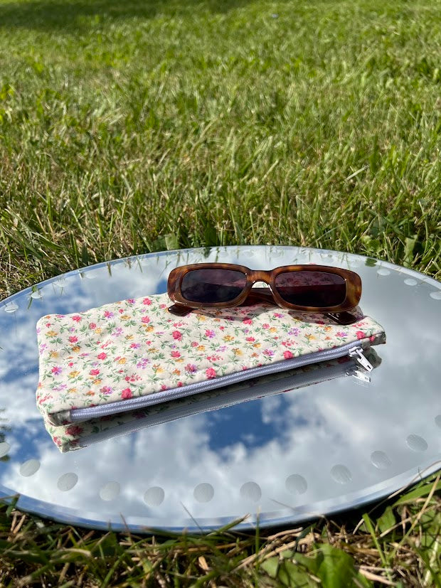 Deep green floral Pencil case