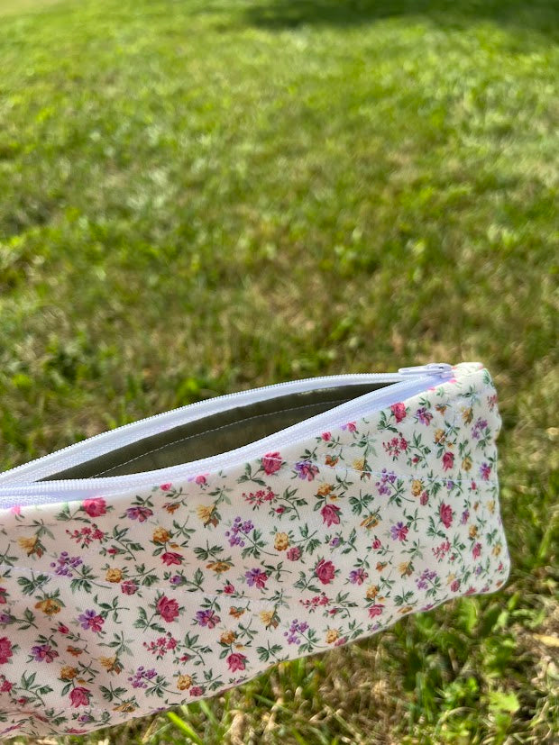 Deep green floral Pencil case