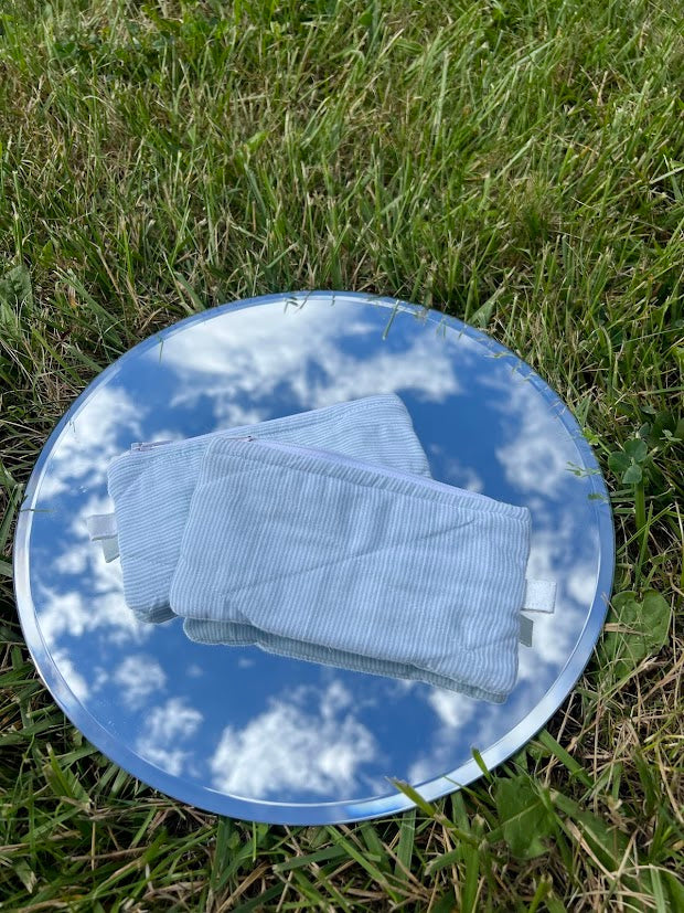 Blue button up wallet