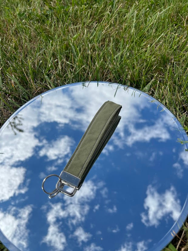 Deep green wristlet