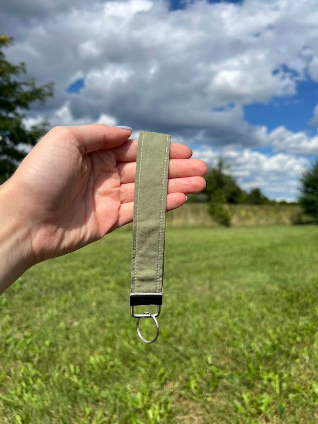 Deep green wristlet