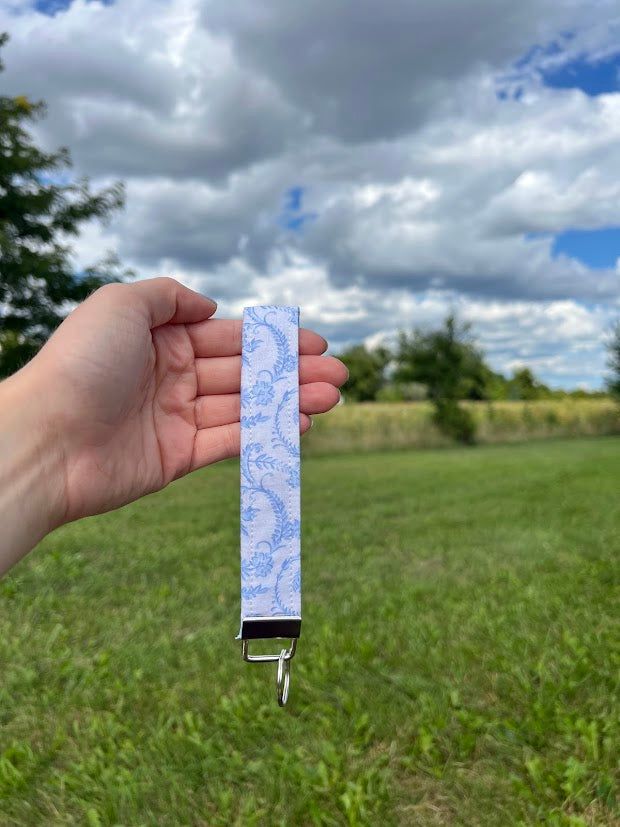 Vintage blue wristlet