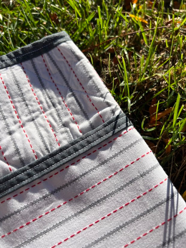 Deep gray stripe Kindle sleeve