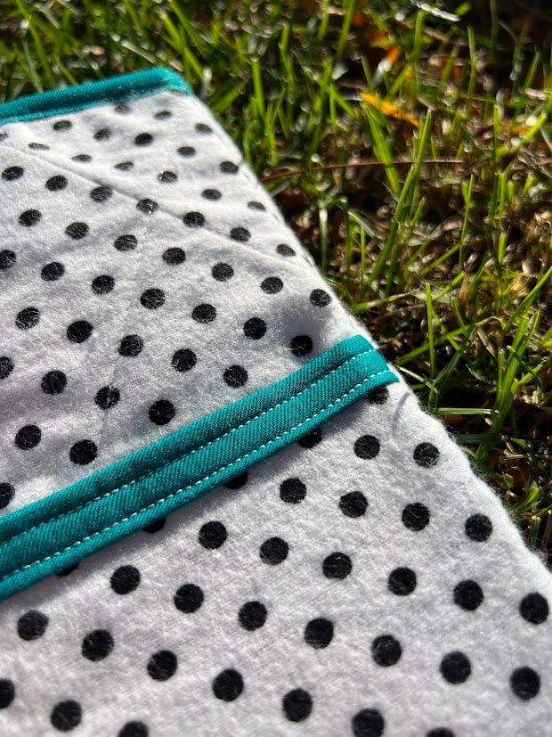 Teal Polka dot Kindle sleeve