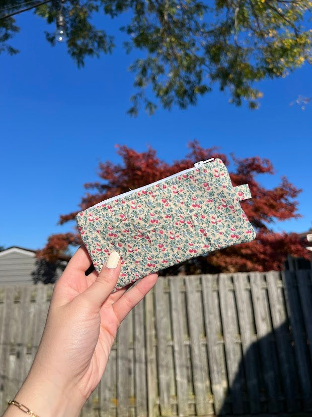 Vintage blue floral wallet