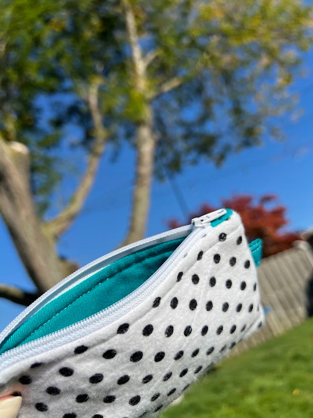Teal Polka dot wallet